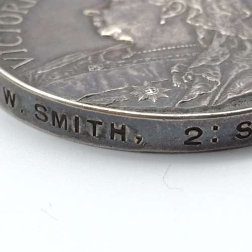 Rare Boer War - Q.S.A. `Casualty with Ghost Dates` Medal (W. Smith - Seaforth Highlanders)