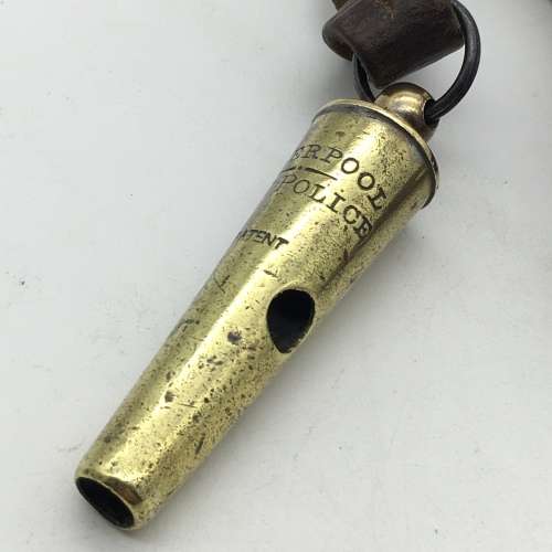 Rare - Victorian `Liverpool City Police` Beaufort/Conical Whistle