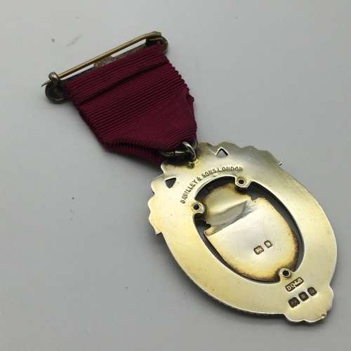 Impressive Solid Silver and Enamel Masonic Medal (1934)