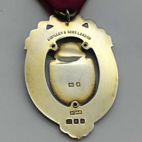 Impressive Solid Silver and Enamel Masonic Medal (1934)