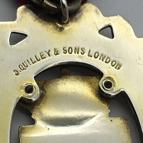 Impressive Solid Silver and Enamel Masonic Medal (1934)