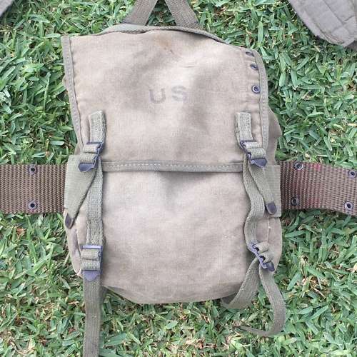 Early US Army `Field Pack, ALICE Combat Belt and Suspenders` (1950`s)