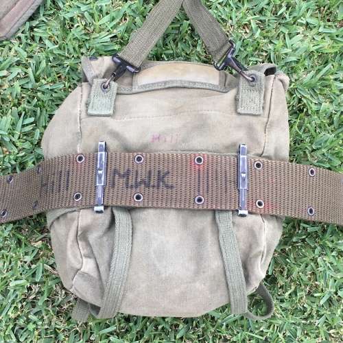 Early US Army `Field Pack, ALICE Combat Belt and Suspenders` (1950`s)