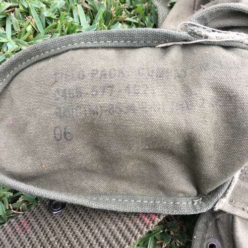 Early US Army `Field Pack, ALICE Combat Belt and Suspenders` (1950`s)