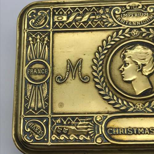 WW1 - Christmas `1914 Princess Mary` Brass Box and Christmas Card