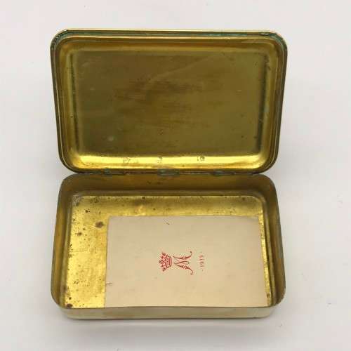 WW1 - Christmas `1914 Princess Mary` Brass Box and Christmas Card