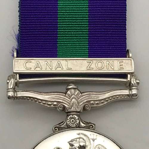 British - G.S. Medal with `CANAL ZONE` Clasp (Royal Engineers)