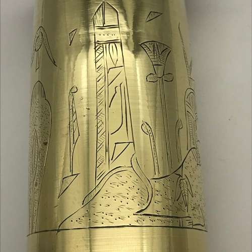 WW2 - Trench Art/POW Brass Artillery Shell