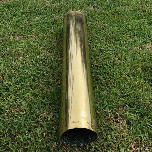 Large WW2 Naval Gun Brass Shell Casing