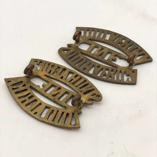South Africa - WW1 `1st S.A. Infantry Brigade` Pair Shoulder Titles