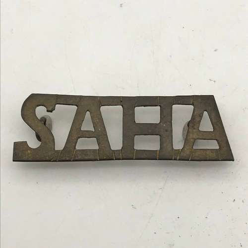 South Africa - WW1 `S.A. Heavy Artillery` (S.A.H.A) Shoulder Title