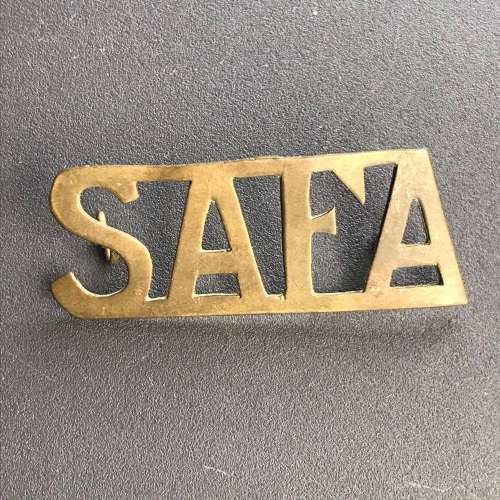 South Africa - WW1 `S.A. Field Artillery` (S.A.F.A) Shoulder Title