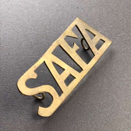 South Africa - WW1 `S.A. Field Artillery` (S.A.F.A) Shoulder Title