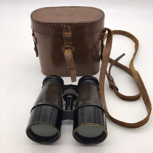 Vintage Binoculars in Leather Case