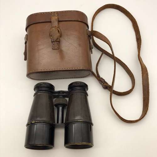 Vintage Binoculars in Leather Case