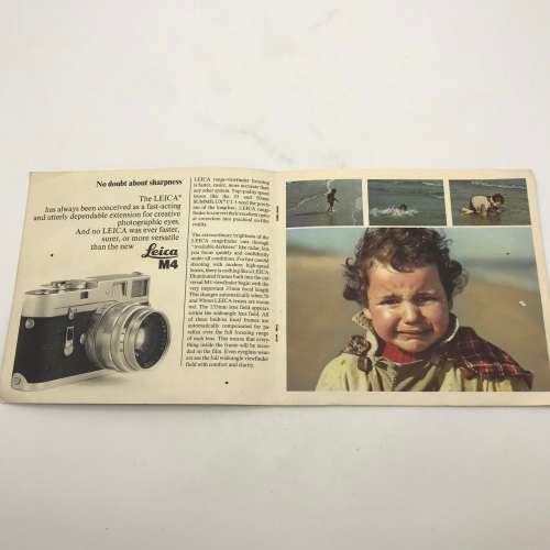 Early `Leica M4` Camera & Accessories Booklet