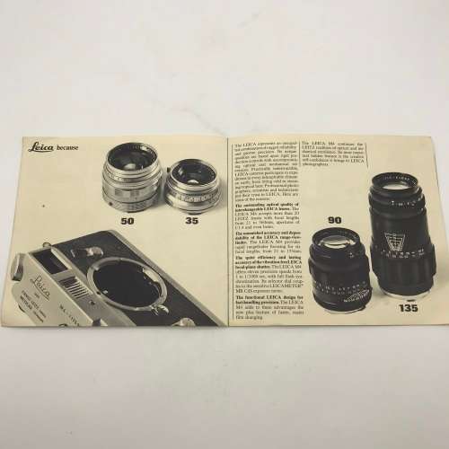 Early `Leica M4` Camera & Accessories Booklet