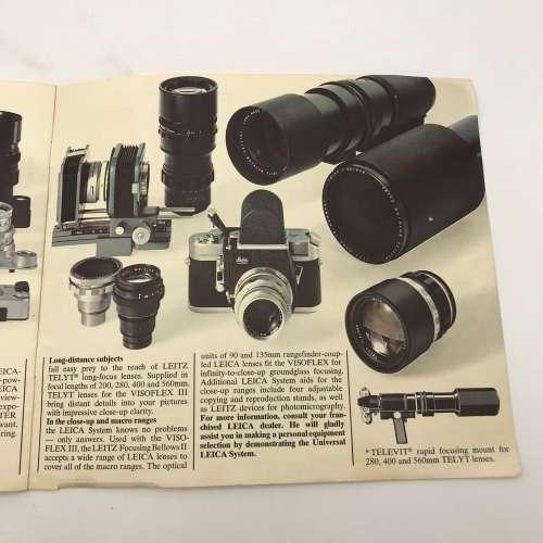 Early `Leica M4` Camera & Accessories Booklet