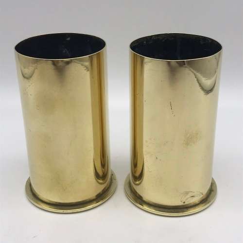Pair German `1904` Brass Shells