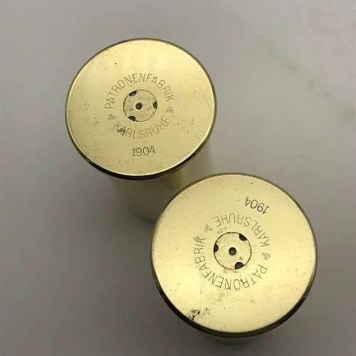 Pair German `1904` Brass Shells