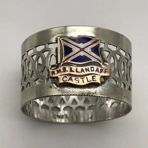 Union Castle Line `R.M.S. Llandaff Castle` Napkin Ring