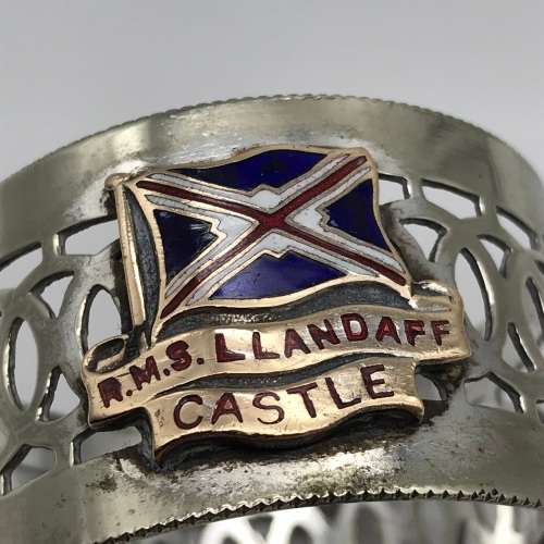 Union Castle Line `R.M.S. Llandaff Castle` Napkin Ring