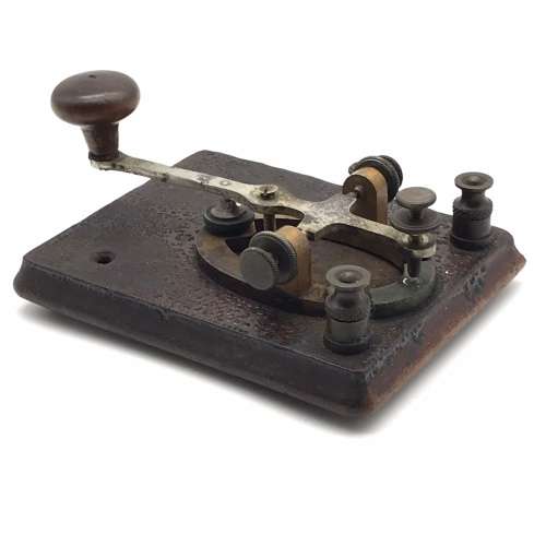 Antique Telegraph `Morse Code` Key (J.H. Bunnell. USA)