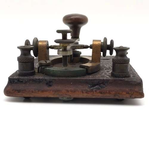 Antique Telegraph `Morse Code` Key (J.H. Bunnell. USA)