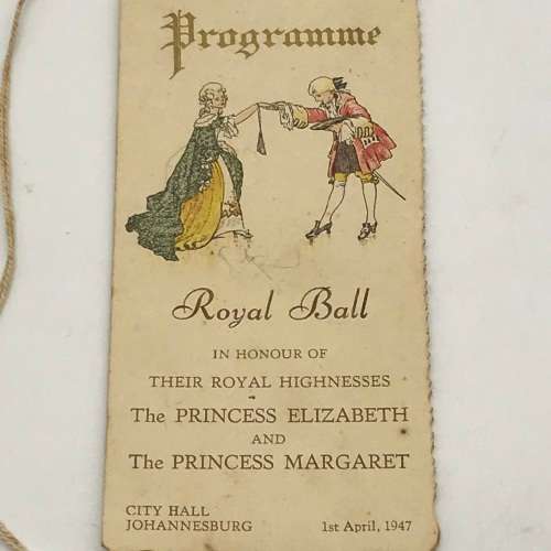 Rare `1947 Royal Ball Dance Card` (Johannesburg City Hall. S.A.)