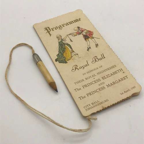Rare `1947 Royal Ball Dance Card` (Johannesburg City Hall. S.A.)