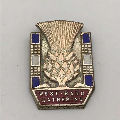 Vintage `West Rand Gathering` Scottish Enamel Badge