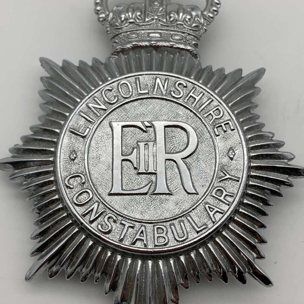 British - `Lincolnshire Constabulary` Helmet Plate