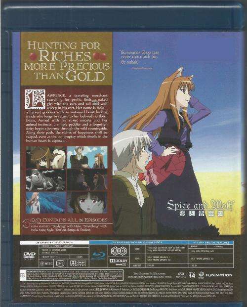 Spice and Wolf: Complete Series (Blu-ray/DVD Combo) Blu ray Region B, DVD Region 1