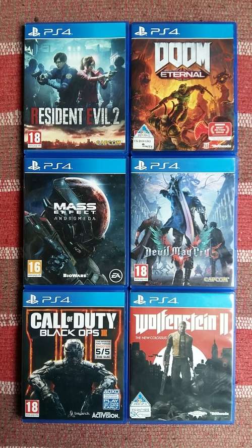 PS4 Action Bundle 6 Titles Resident Evil 2, Devil May Cry 5 etc.