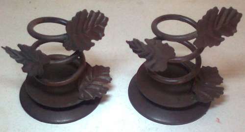 2 X CANDLE HOLDERS