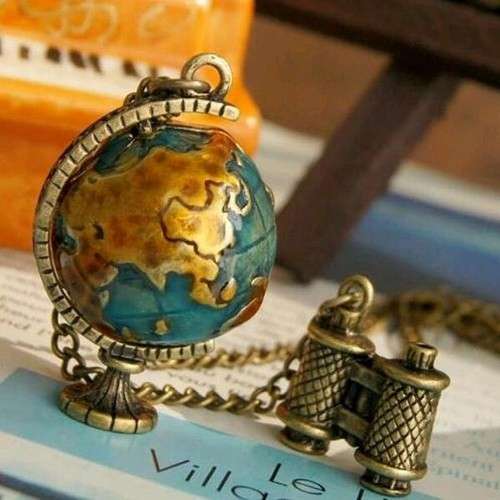 VINTAGE GLOBE TELESCOPE NECKLACE