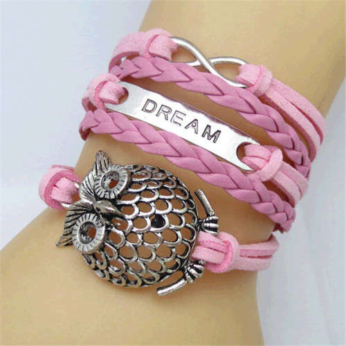 ENGRAVED EPIGRAM CHARM LEATHER BRACELET