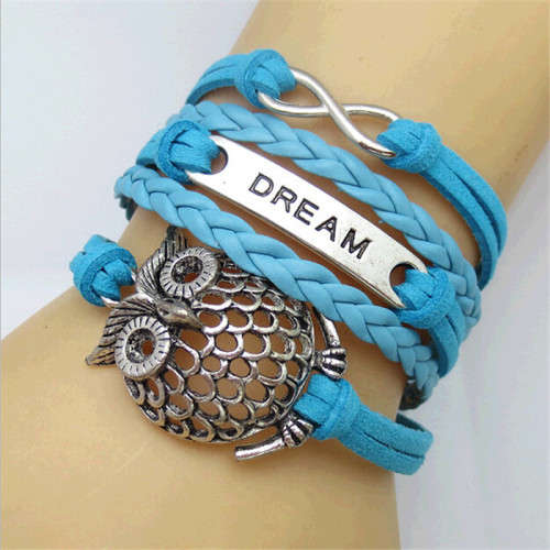 ENGRAVED EPIGRAM CHARM LEATHER BRACELET