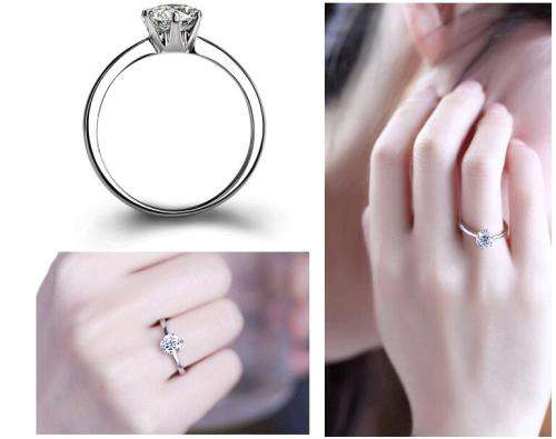 ***HIGH QUALITY*** 925 STERLING SILVER RING WITH AAA+ CUBIC ZIRCONIA - size 8