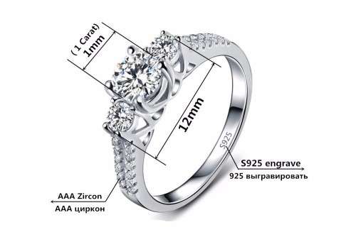 ***1 CARAT***  ZIRCONIA 925 STERLING SILVER  RING  - size 9