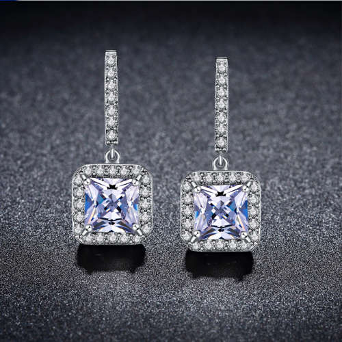 ***1 CARAT ZIRCONIA*** 925 STERLING SILVER EARRINGS