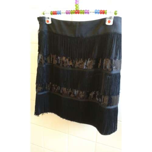 Evening Skirt - Fringed Black Mini - Excellent condition/Like new!!