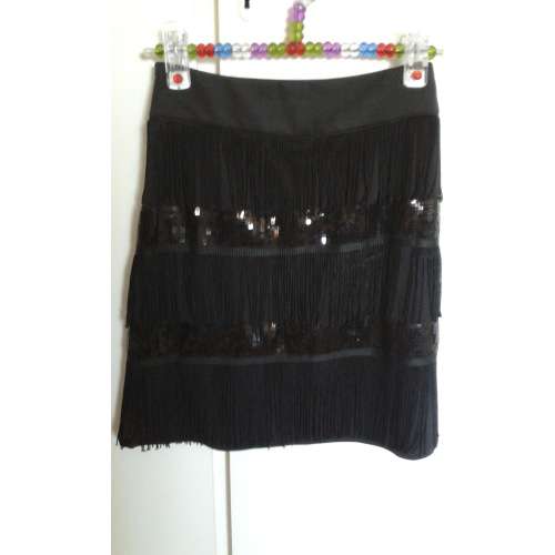 Evening Skirt - Fringed Black Mini - Excellent condition/Like new!!