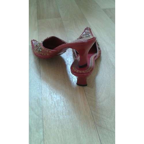 Beaded Slip-On's - Kitten Heel - LIKE NEW!!