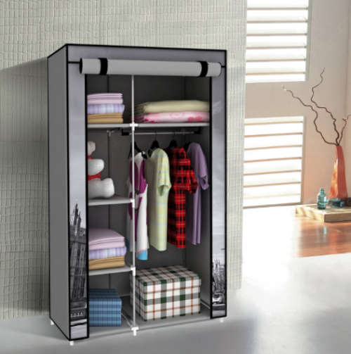 MOBILE/FOLDING STORAGE WARDROBE - VENICE PRINT ON FRONT - NEW CONDITION!!!