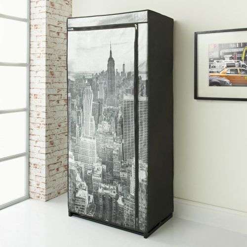 MOBILE/FOLDING STORAGE WARDROBE - VENICE PRINT ON FRONT - NEW CONDITION!!!