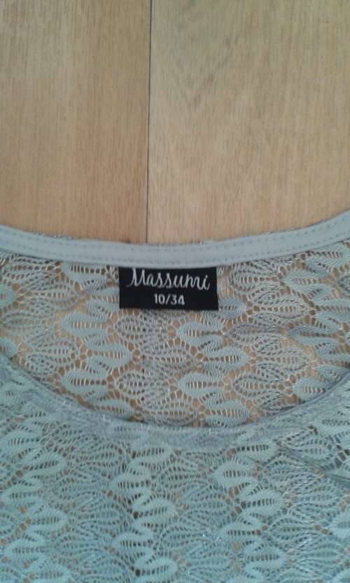 SILVER LACE DRESS - (sheer/unlined) - SIDE SLITS - NEW!!