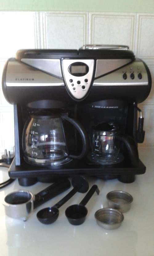 COFFEE,ESPRESSO&MILK STEAMER MACHINE 3IN1 COUNTERTOP CAFE - PLATINUM RANGE - MINT/NEW CONDITION!!