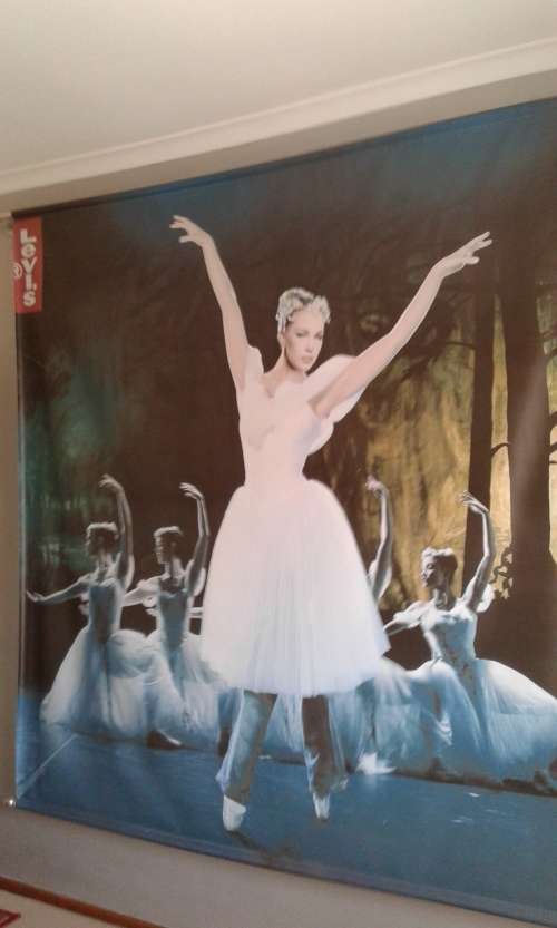 Collectable/Vintage Large Canvas Levi Jeans Ballet Dancer Display Wall Hanging - Very Rare!!
