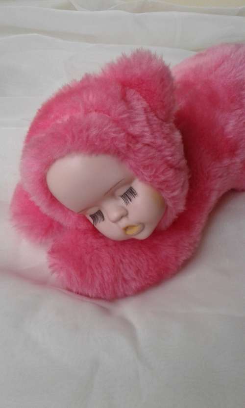 Collectable Anne Geddes Style Pink Plush Toy Animal Doll - So Cute!!